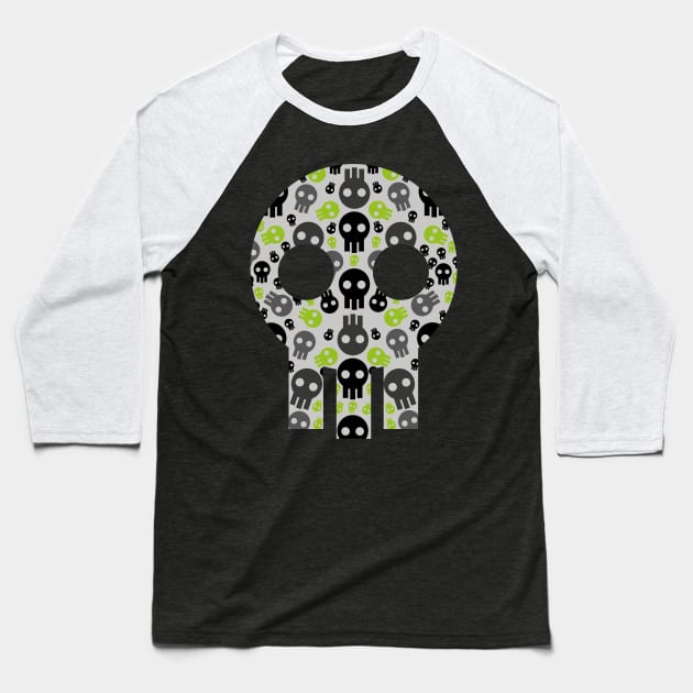 skull skull design Baseball T-Shirt by Karroart